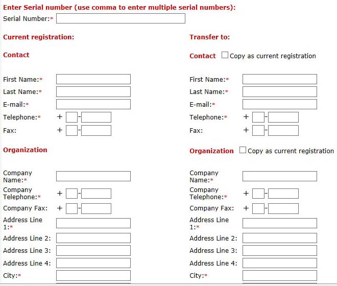 Rockwell Automation Transfer Registration Form