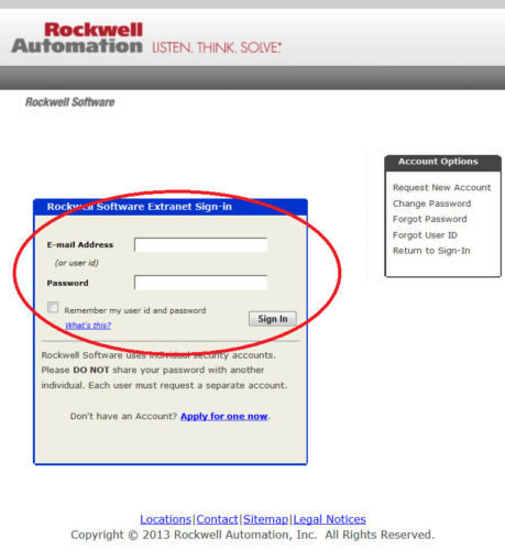 Rockwell Software Extranet Login