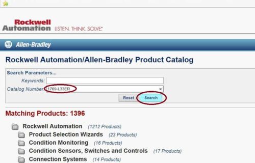 AB.com Product Catalog homepage search