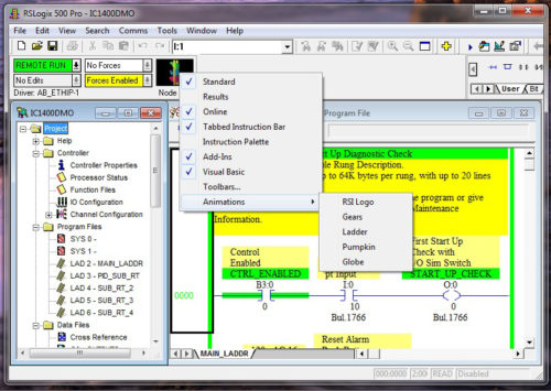 RSLogix online animation - hold ctrl and right click