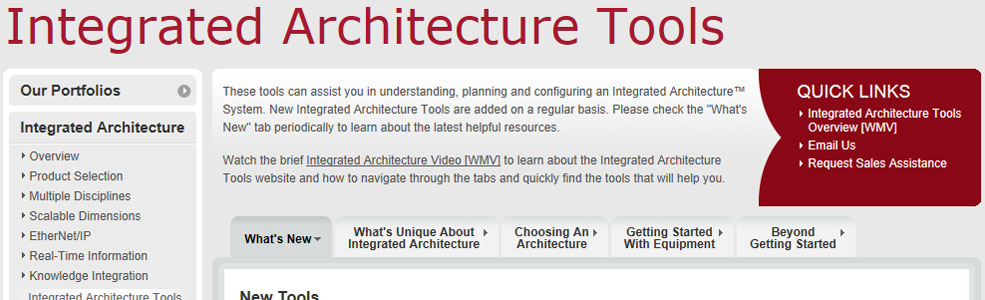Integrated Architecture Tools