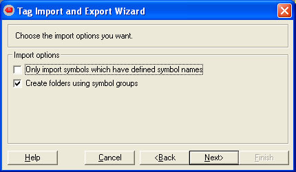 Tag Import and Export Wizard Step 5