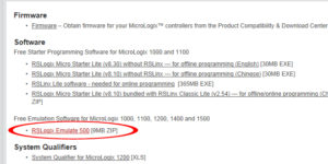 Download free programming software for MicroLogix 8