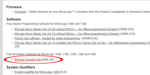 Download free programming software for MicroLogix 8