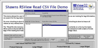 RSView32 Read CSV File Demo