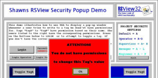 RSView32 Security Popup Demo