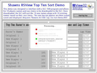 RSView32 Top Ten Sorting Demo