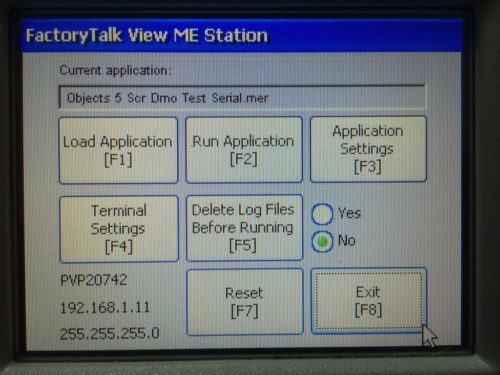 PanelView Plus 6 600 Configuration Mode