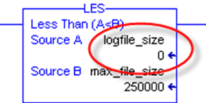 Log to CSV size