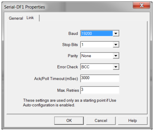RSLinx Enterprise Add DF1 Serial Tab 2
