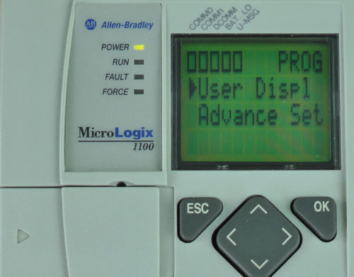 MicroLogix-1100-LCD-Menu-Page-2-User-Display-Selected