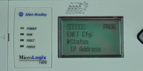 MicroLogix-1400-LCD-ENETcfg-Menu-Status-Sel