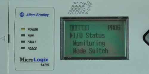 MicroLogix-1400-LCD-Main-Menu-Status-Sel