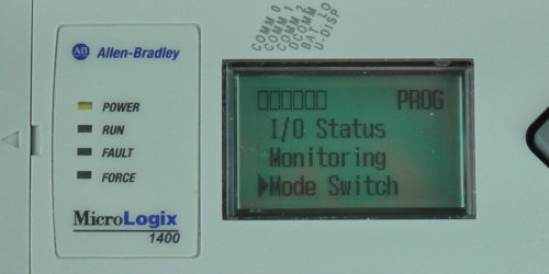 MicroLogix-1400-LCD-Main-Menu-Mode-Sel