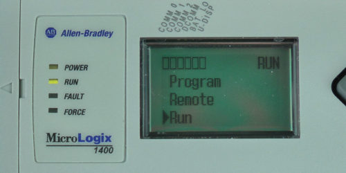 MicroLogix-1400-LCD-Mode-Menu-Run-Sel-Running