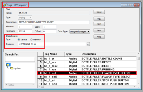 RIO PV to PV Plus Comms Import 4