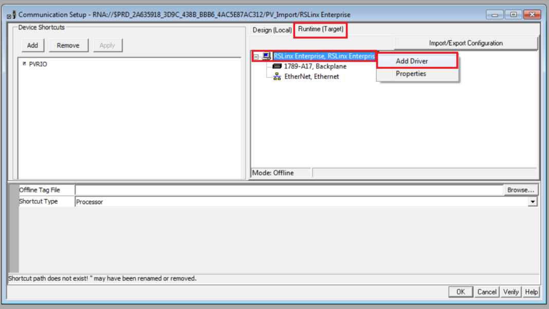 View Studio – Migrating Communication Settings of a Remote I/O ...