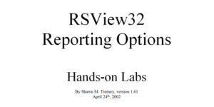 RSView32 Reporting Fi