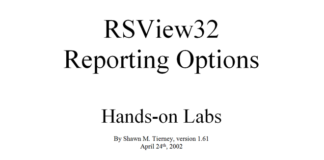 RSView32 Reporting