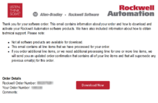 Rockwell Software Order Email 1