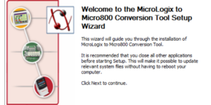 MicroLogix to Micro800 Install Fi