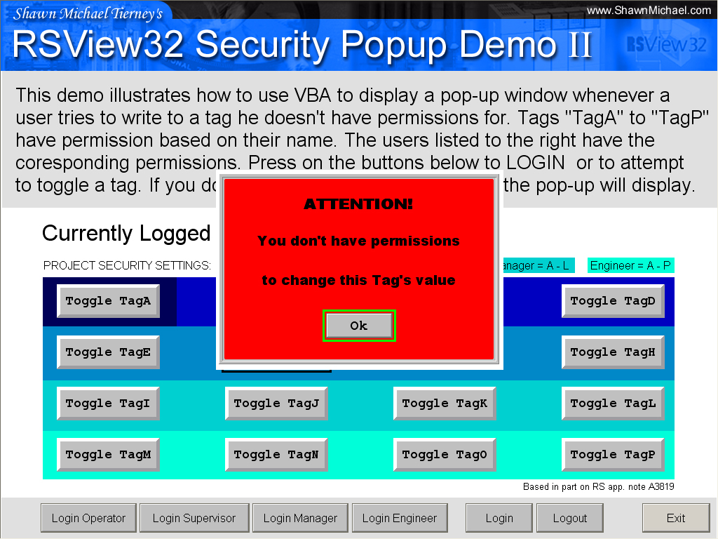 RSView32 Security Popup Demo 2