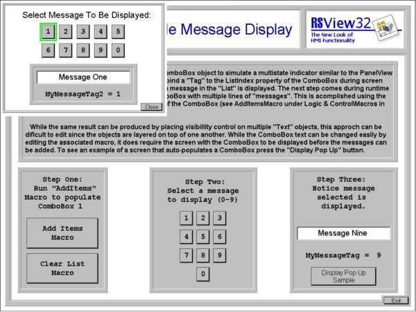 Shawn's RSView32 Simple Message Display