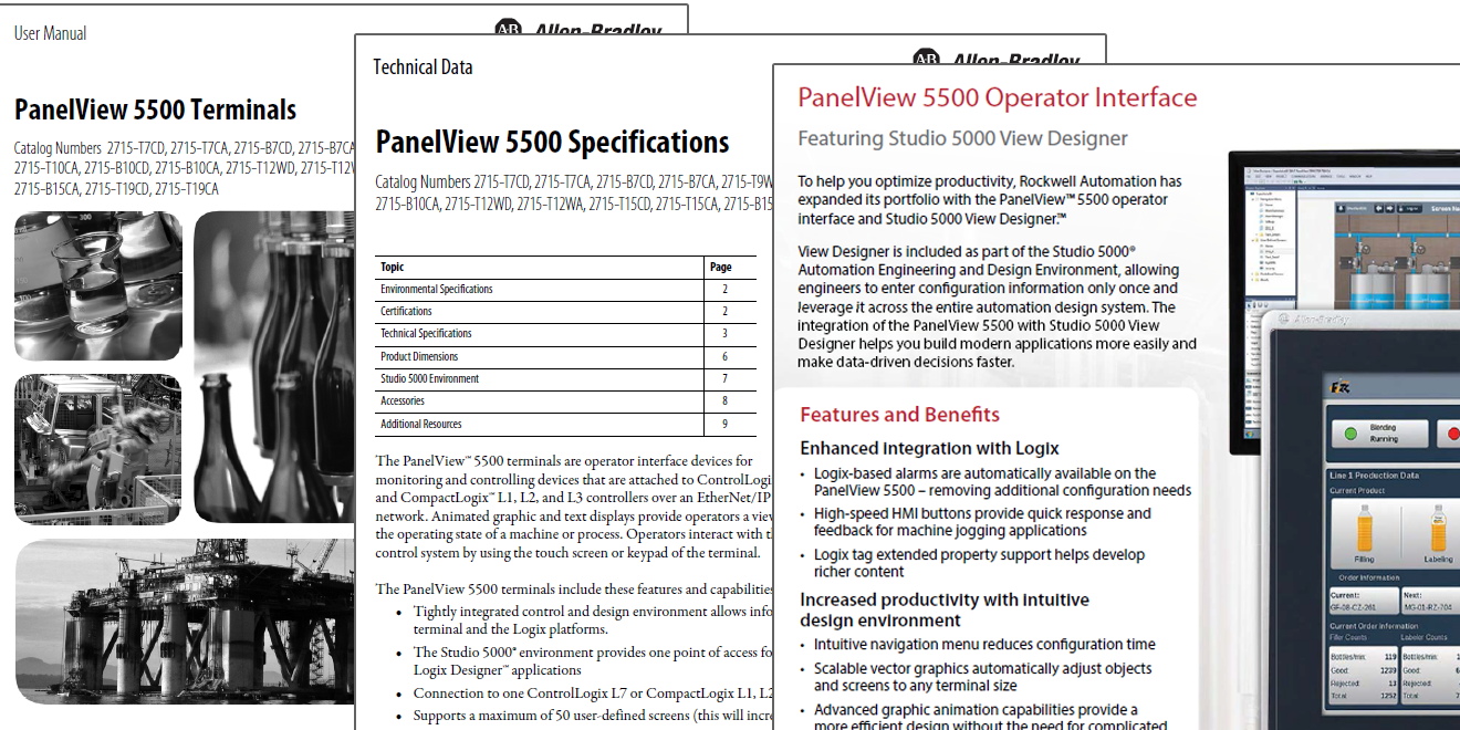 PanelView 5500 documents now in Literature Library