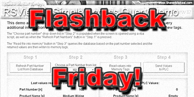 Flashback Friday! RSView32 Simple Access Query Demo