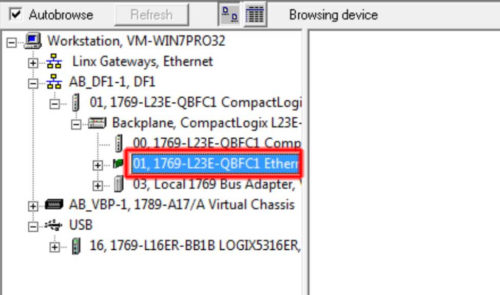 RSLinx to CompactLogix Change IP 4 Select-Eneth