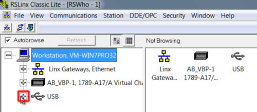 RSLinx to CompactLogix via USB 6 RSL-2h