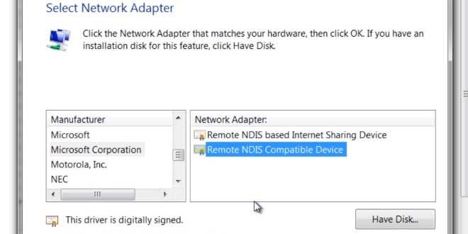 remote ndis compatible device driver