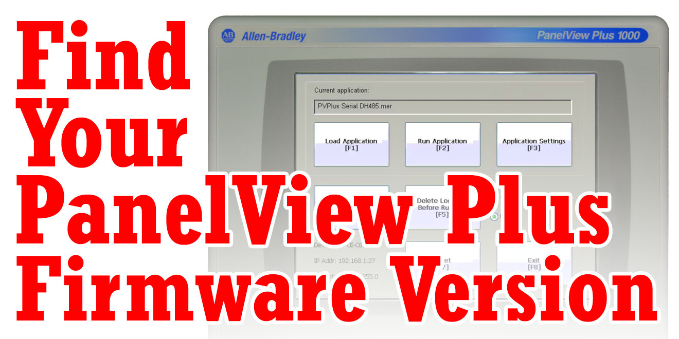 PanelView Plus - Firmware: Finding The Terminal's Version