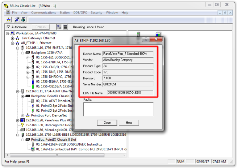 How to install EDS files and eliminate yellow question marks in RSLinx