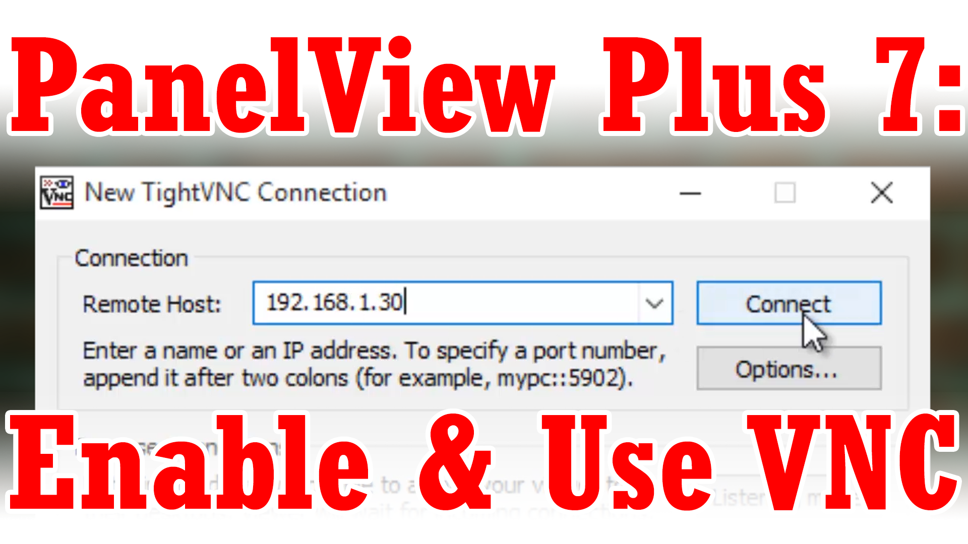 PanelView Plus 7 - Enable and Use VNC
