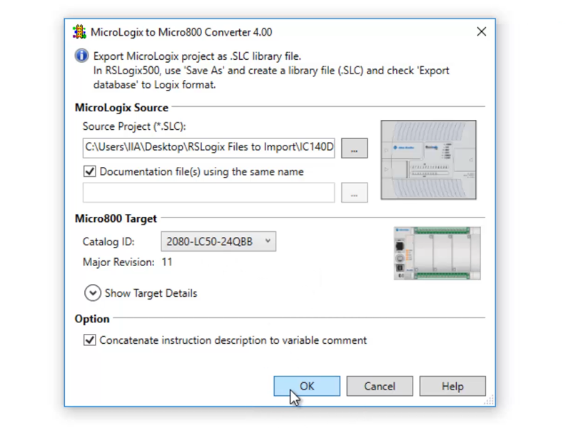 Migrate / Convert - CCW v11: Connected Components Workbench Now Supports Importing All MicroLogix Programs