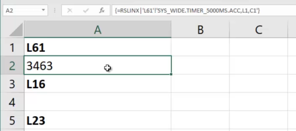 RSLinx, MSExcel – Get A-B Programmable Controller Data into Microsoft ...