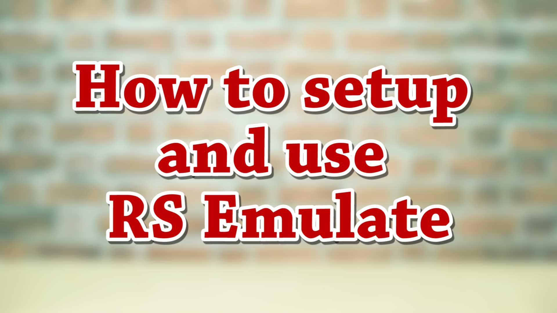 RSEmulate - How to Setup and Use (M2E40)