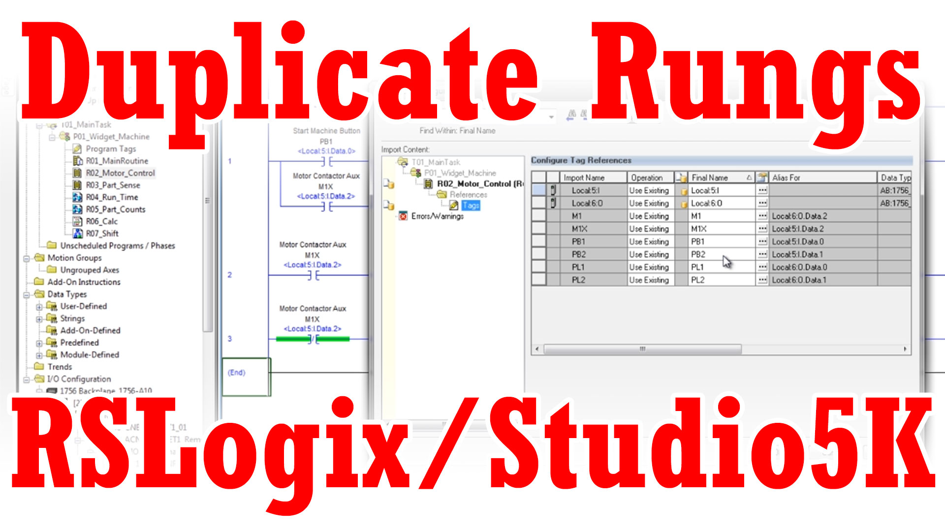 Studio / RSLogix 5000 - Duplicating Rungs (M3E03)