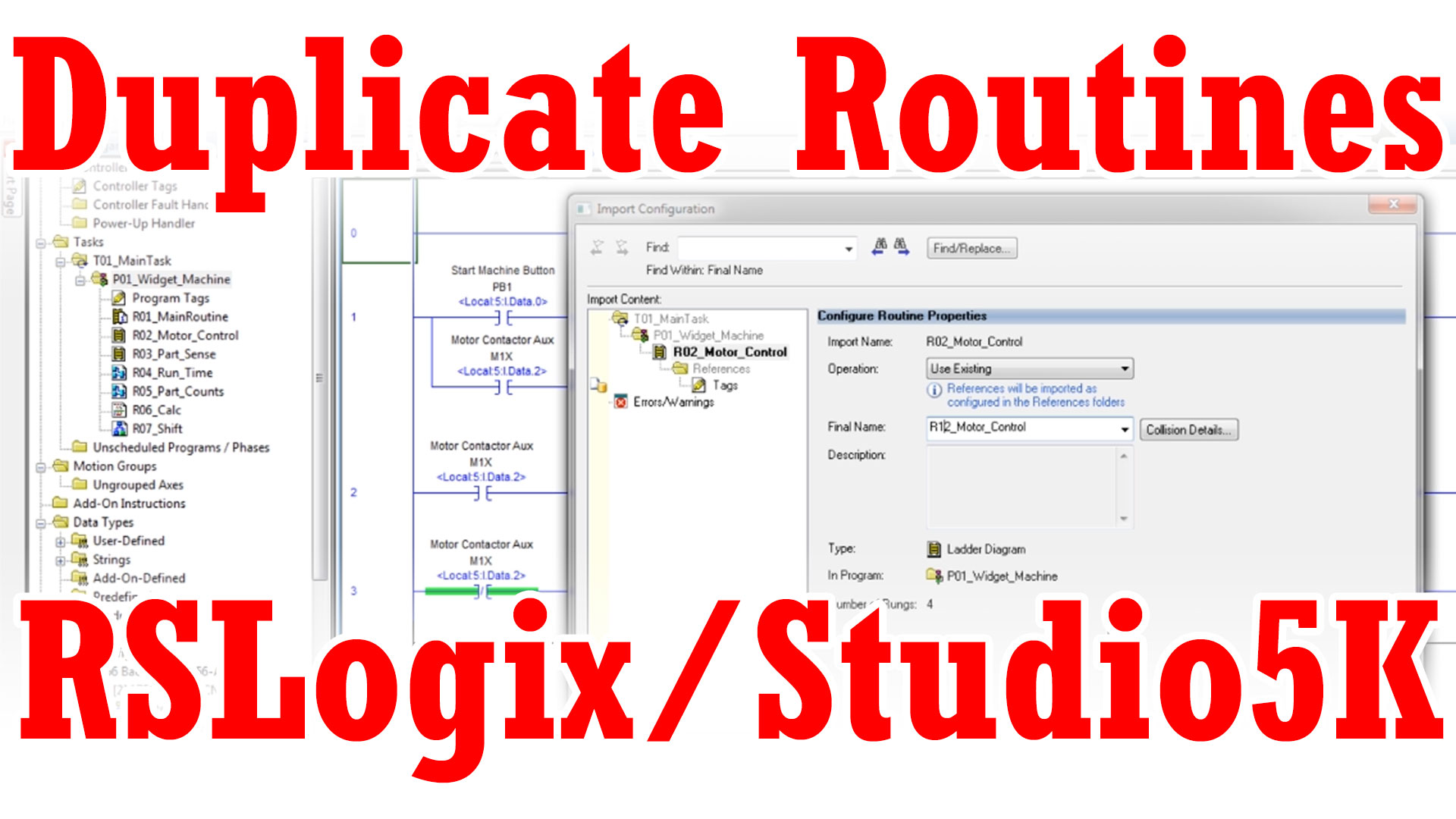 Studio / RSLogix 5000 - Duplicating Routines (M3E04)