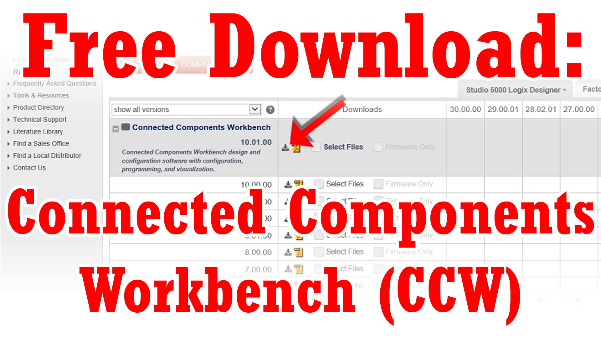 CCW - How to Download a free copy of Connected Components Workbench in 2017 (M3E20)