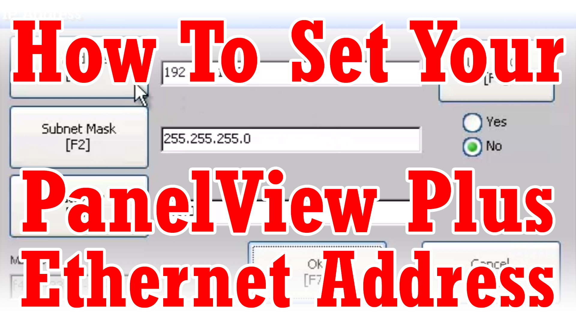 PanelView Plus - Setting Ethernet Address (M3E24)