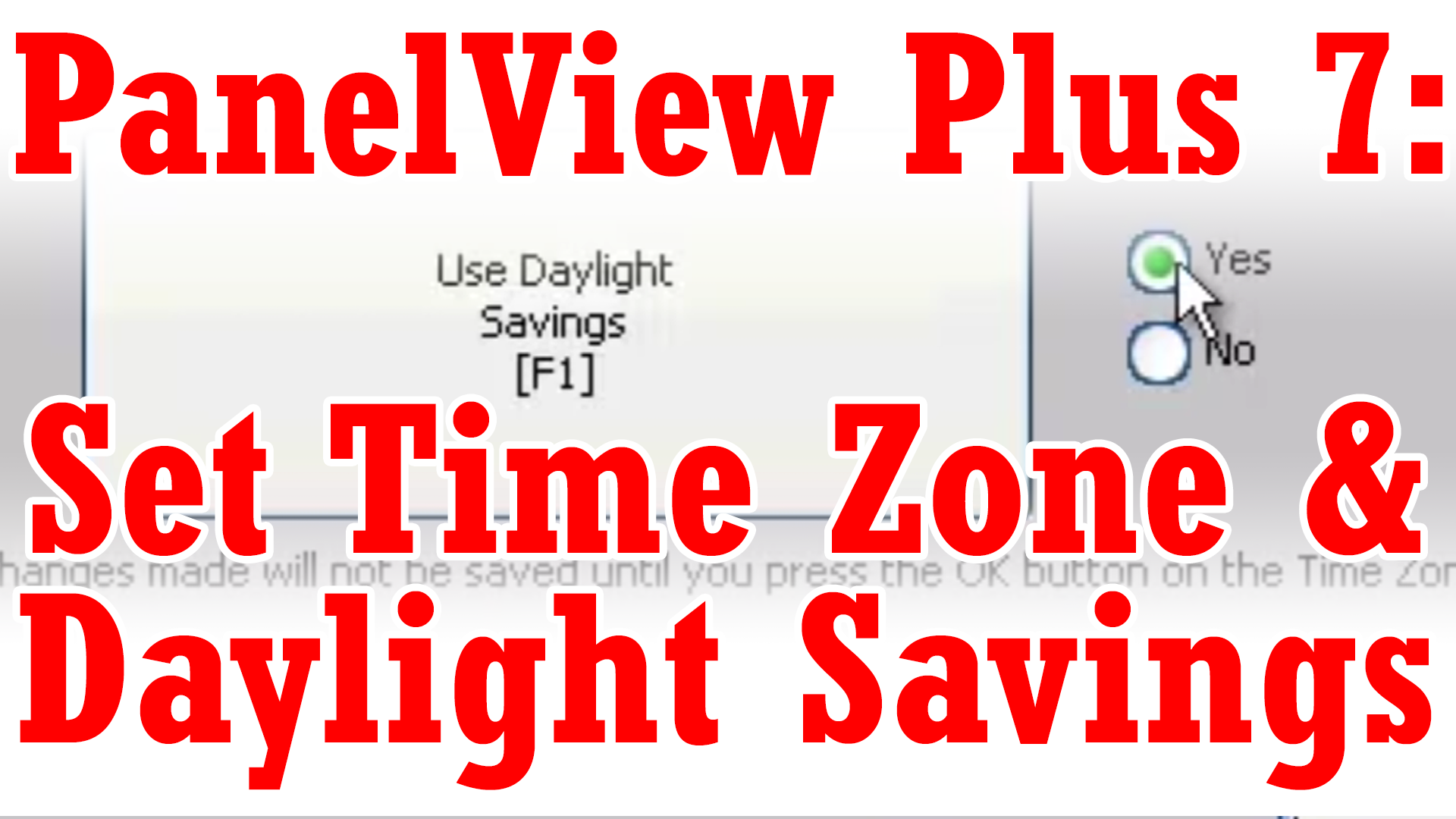 PanelView Plus 7 - Setting Daylight Savings Time and Time Zone (M3E32B)