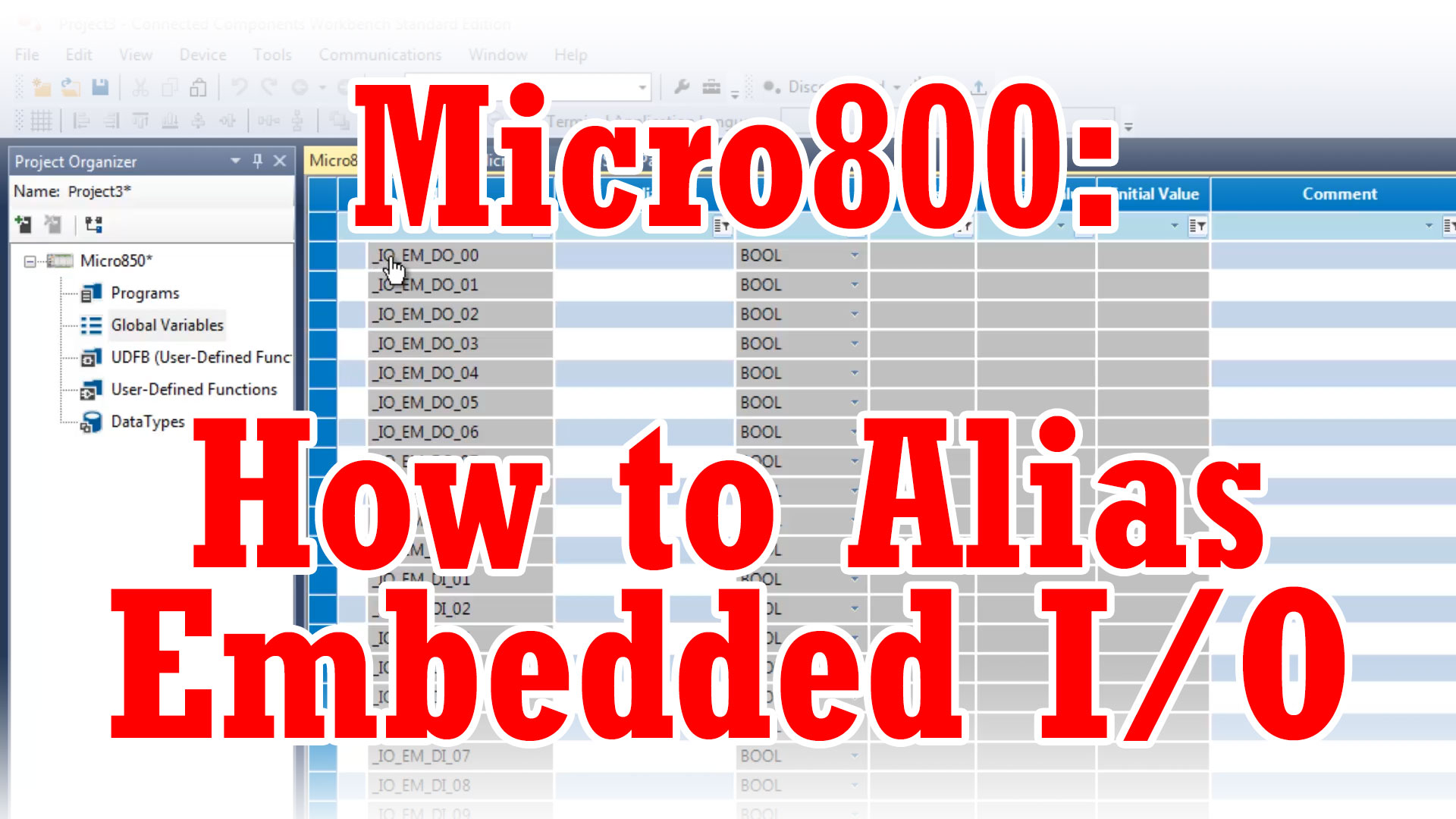 Micro800, CCW - How To Alias IO (M3E45)