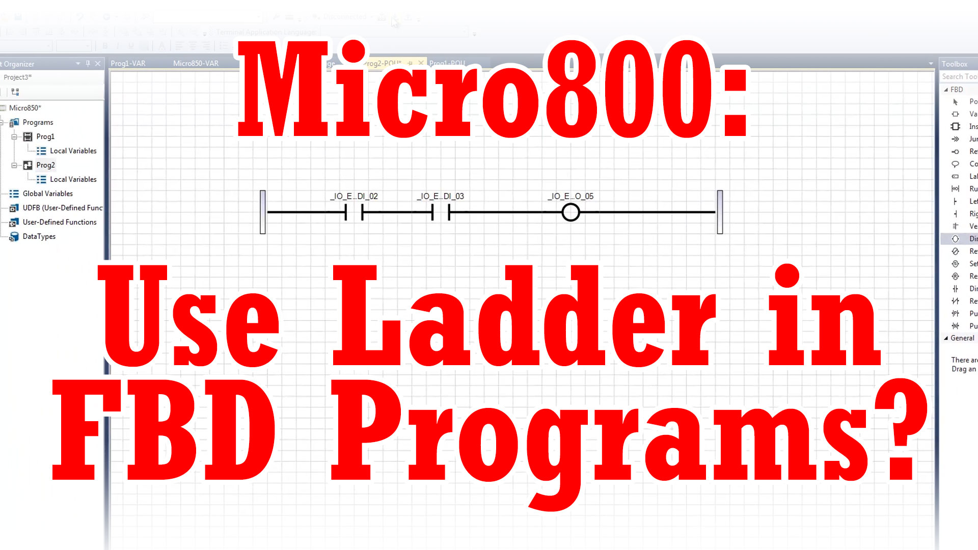 Micro800, CCW - Ladder Logic in Function Block Diagrams (M3E51)