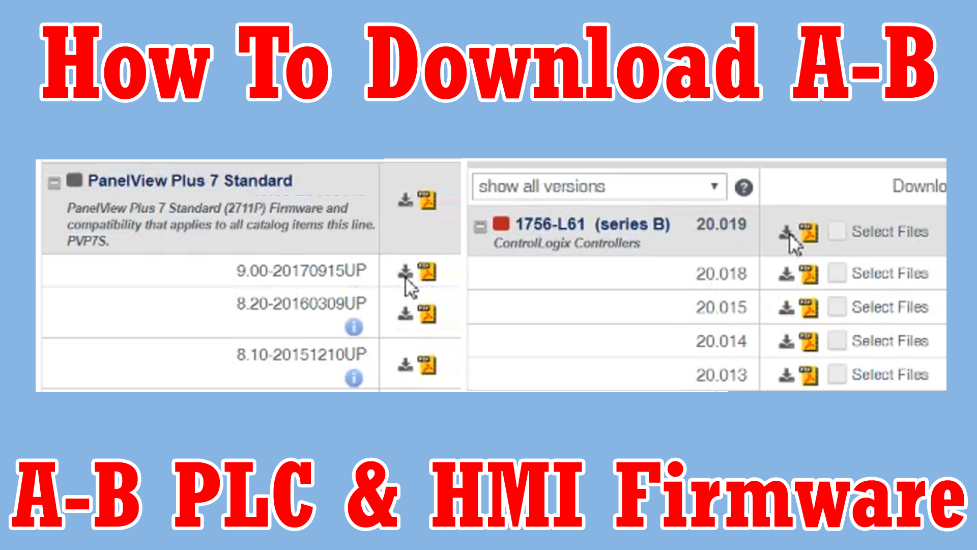 Firmware - How to Find and Download A-B PLC, PAC, and HMI Firmware in 2018 (M4E48)