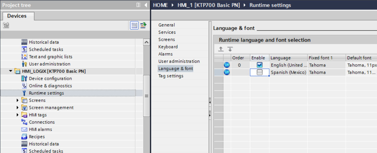 How do you use WinCC (TIA Portal) to switch languages on a SIMATIC