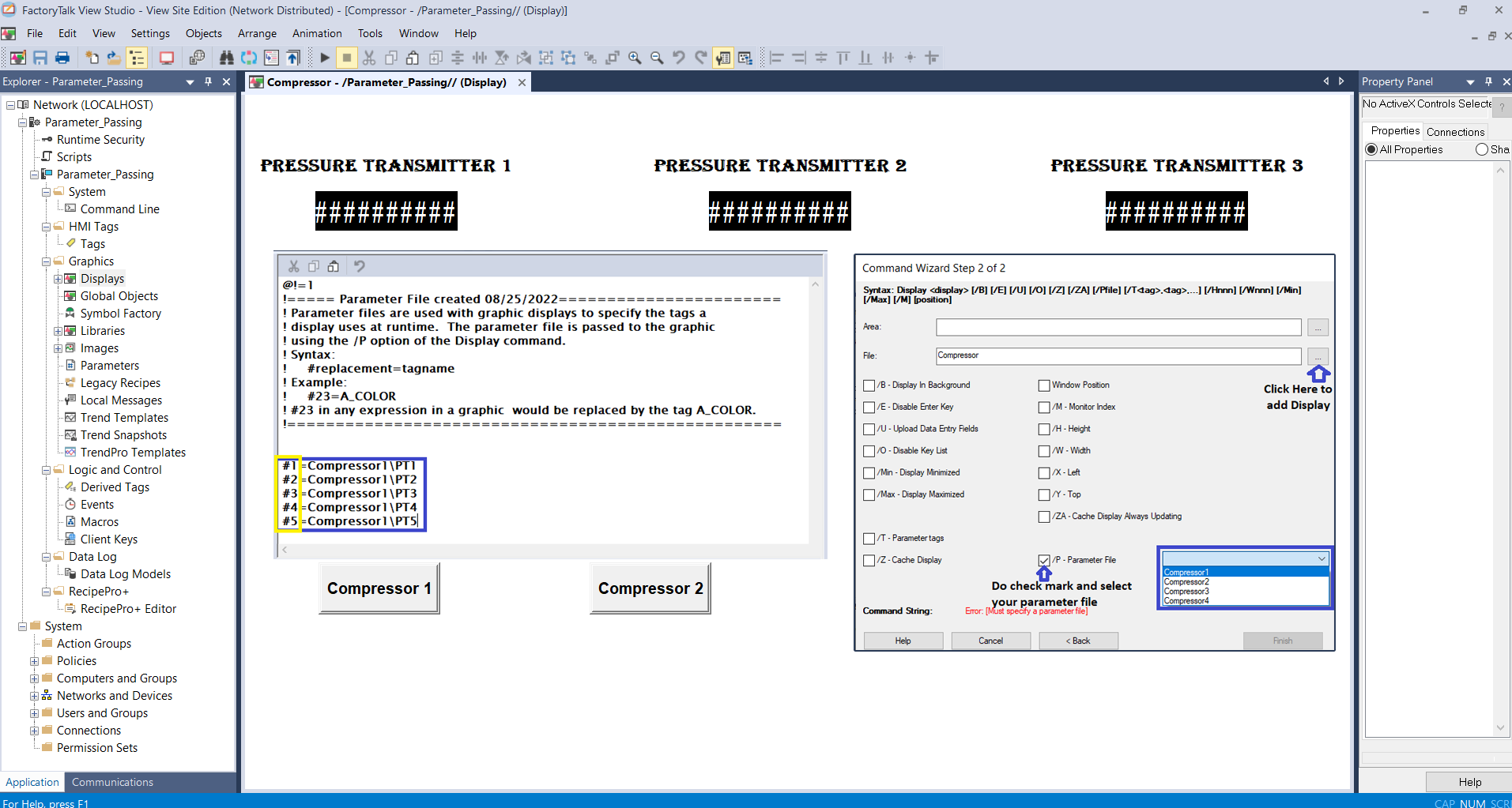 View Studio Site Edition - Parameter Passing