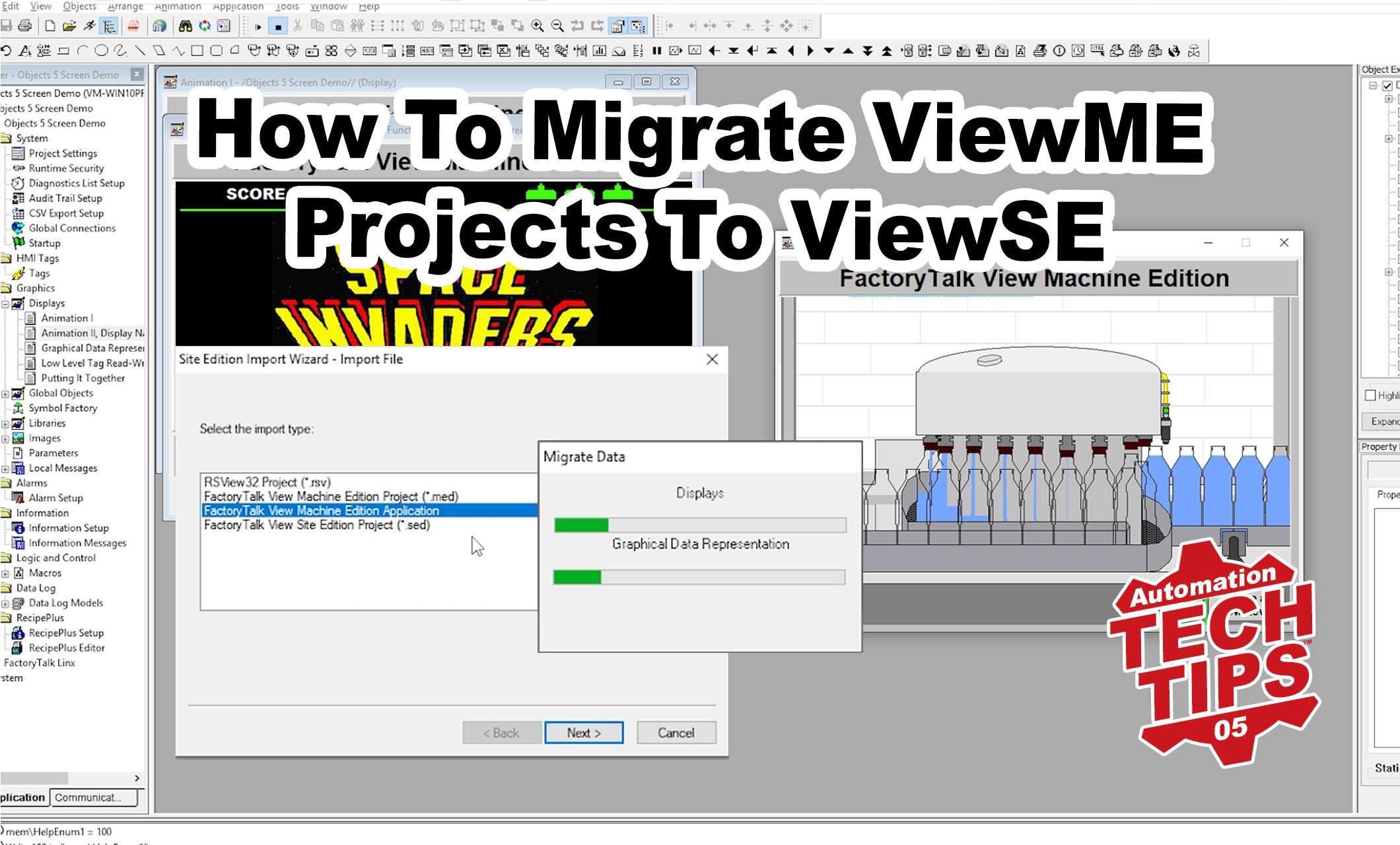 Migrate / Convert - ViewME (Machine Edition) to ViewSE (Site Edition) (T005)