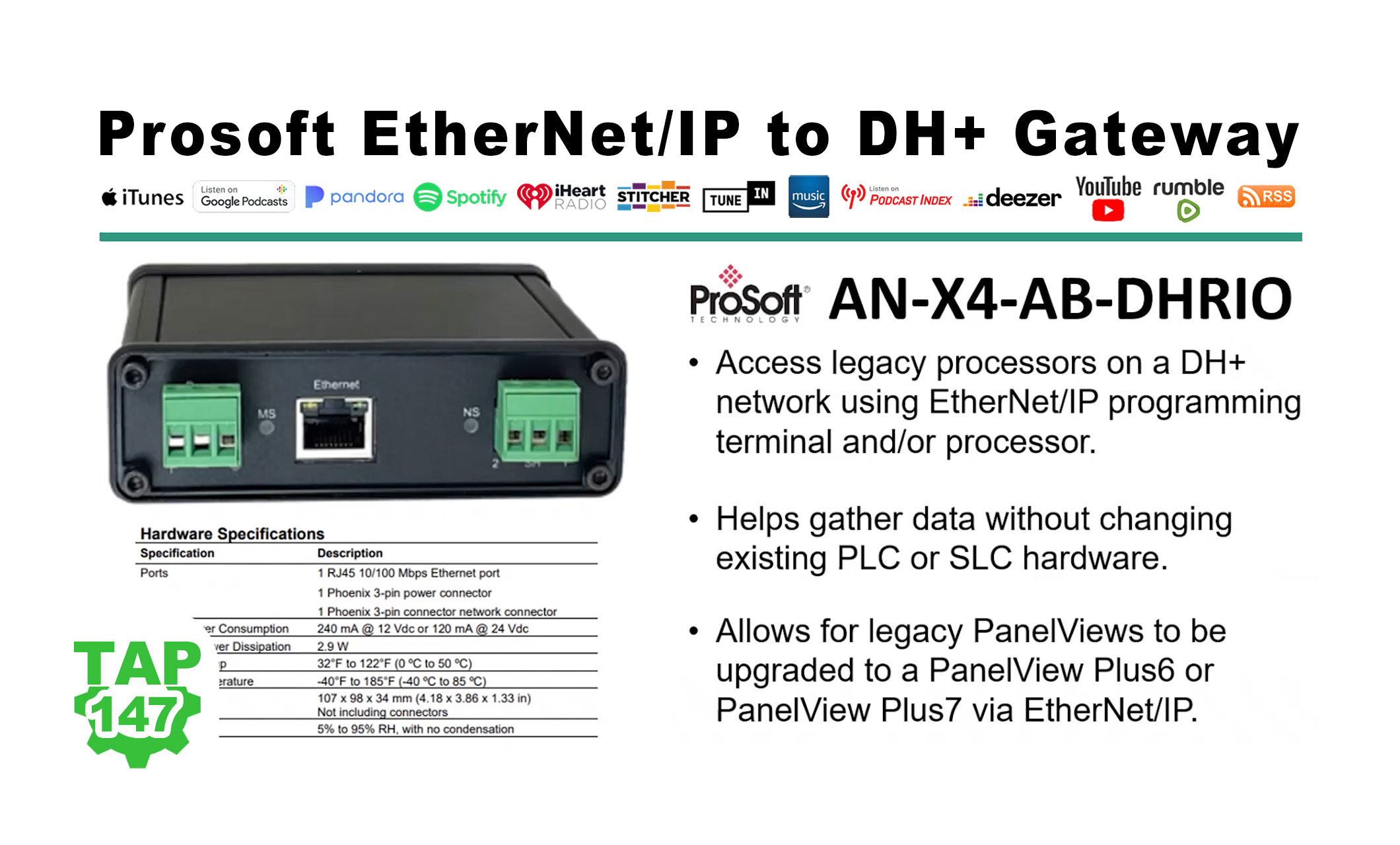 Prosoft EtherNet/IP To DH+ Gateway (P147) | The Automation Blog